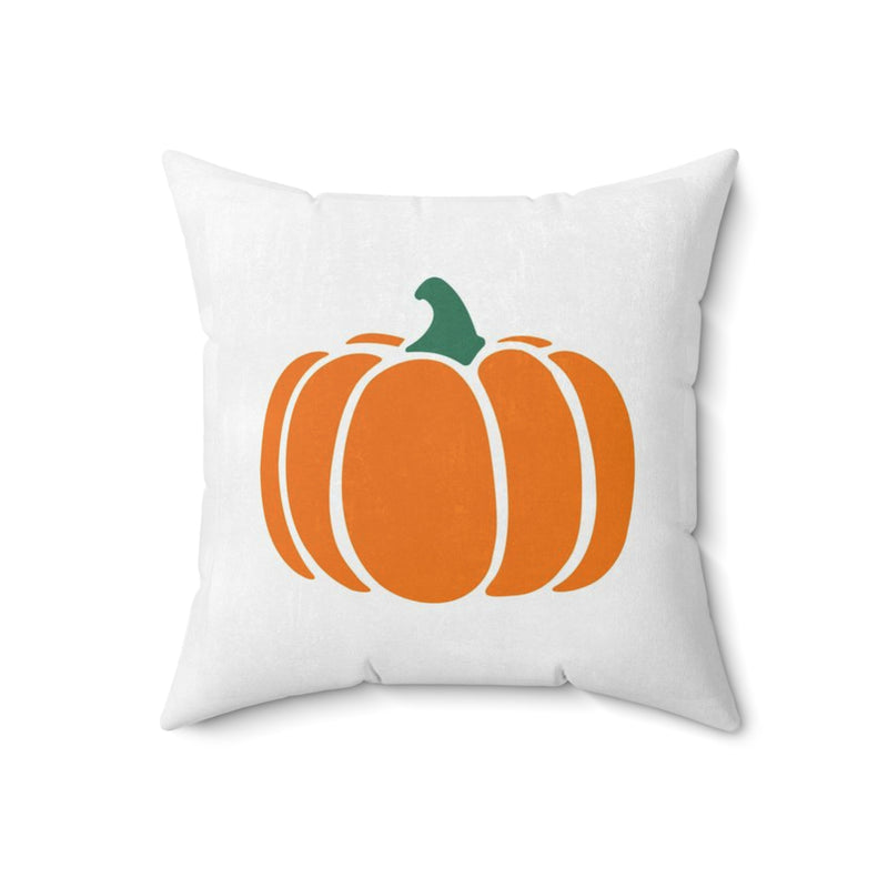 Pumpkin Spice Faux Suede Square Pillow