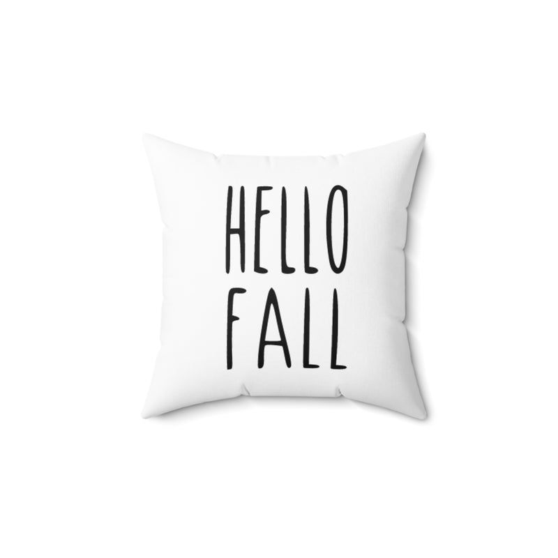 Hello Fall Faux Suede Square Pillow