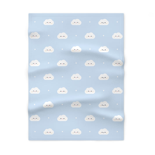 Blue Cloud Soft Fleece Baby Blanket