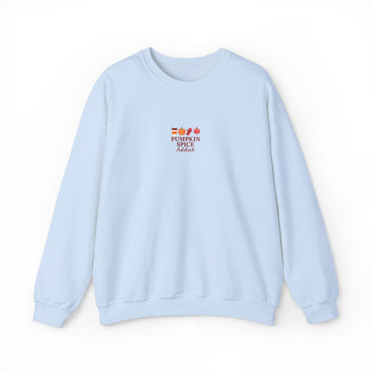 Pumpkin Spice Addict Embroidered Crewneck Sweatshirt