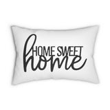 Home Sweet Home Spun Polyester Lumbar Pillow