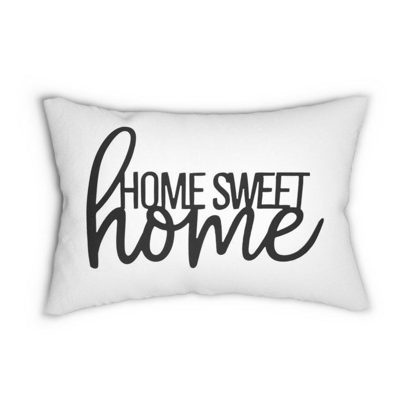 Home Sweet Home Spun Polyester Lumbar Pillow