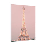 Sunset Paris Eiffel Tower Matte Canvas, Stretched