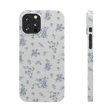 Blue Petals Slim iPhone Case