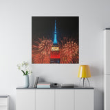 Fireworks in NYC Matte Canvas, Stretched