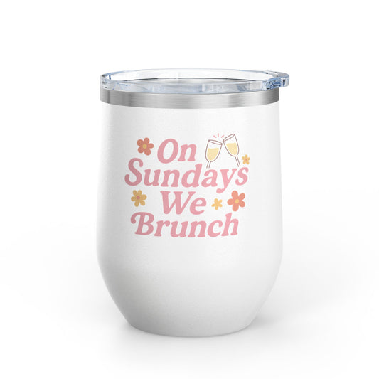 Sunday Brunch Vibes Wine Tumbler (12 oz)