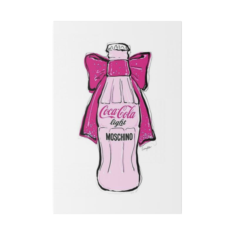 Pink Coke Coquette Matte Canvas, Stretched