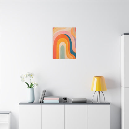 Retro Rainbow Arched Matte Canvas — Stretched Wall Art