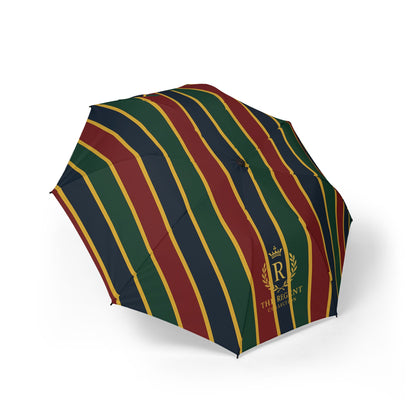 The Regent Collection Semi-Automatic Foldable Luxury Umbrella with Colorful Stripes