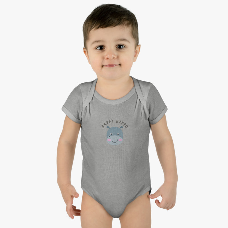 Happy Hippo Baby Bodysuit