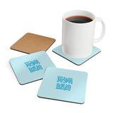 Team Blue Gender Reveal Corkwood Coaster Set