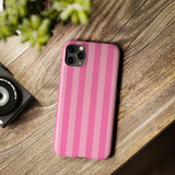 Pink Striped Slim iPhone Case