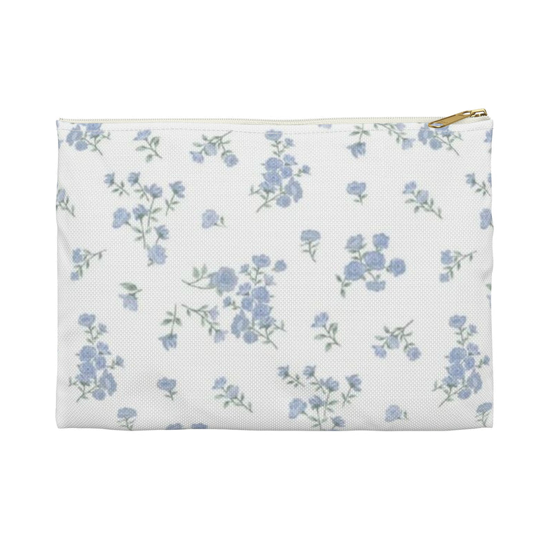 Blue Petals Accessory Pouch