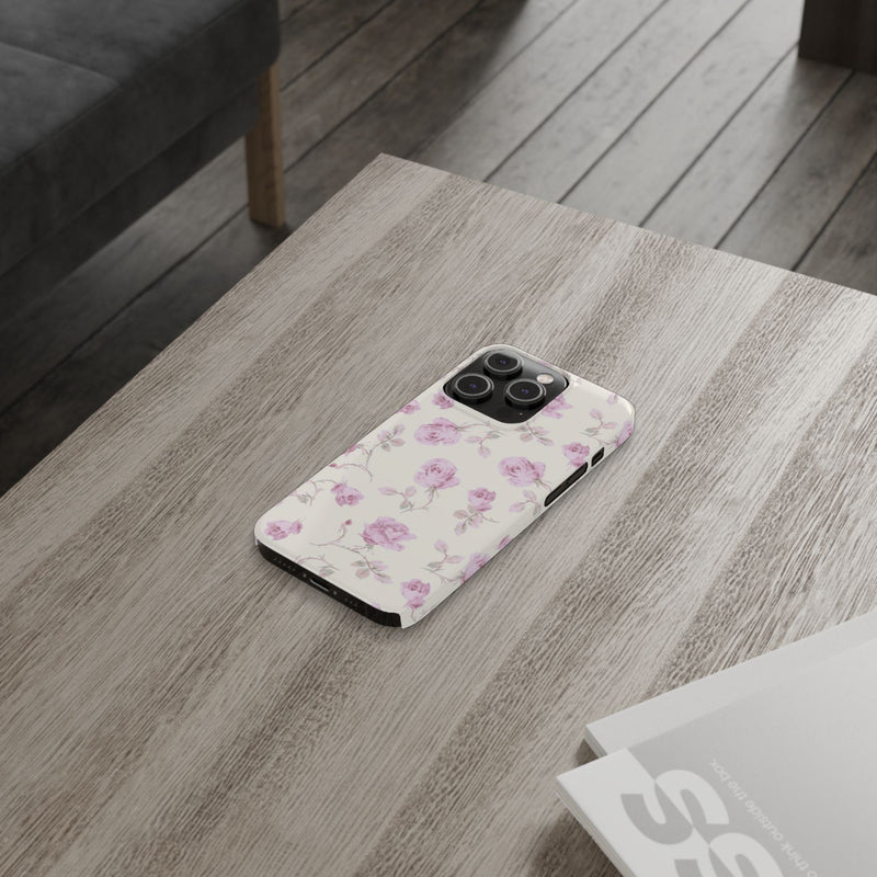 Lavender Rose Slim iPhone Case