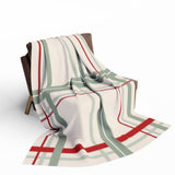 Red and Green Striped Arctic Fleece Blanket