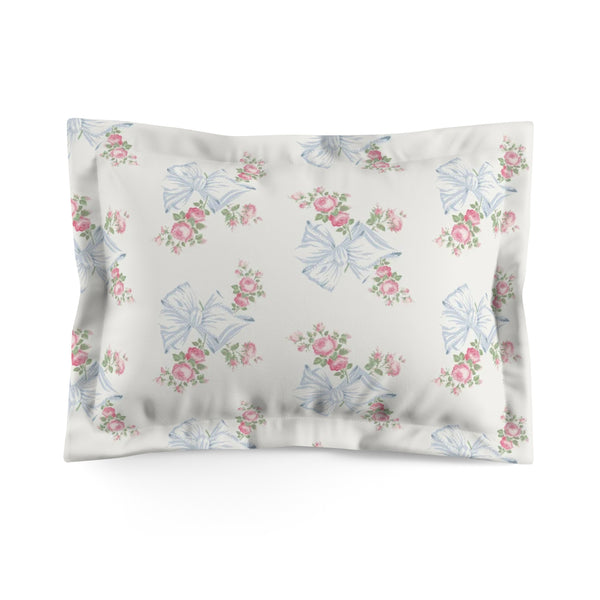 Rosa Beaux Blue Microfiber Pillow Sham