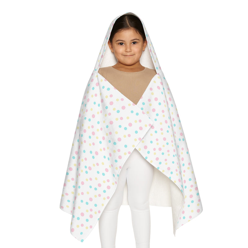 Multicolor Polka Dot Youth Hooded Towel