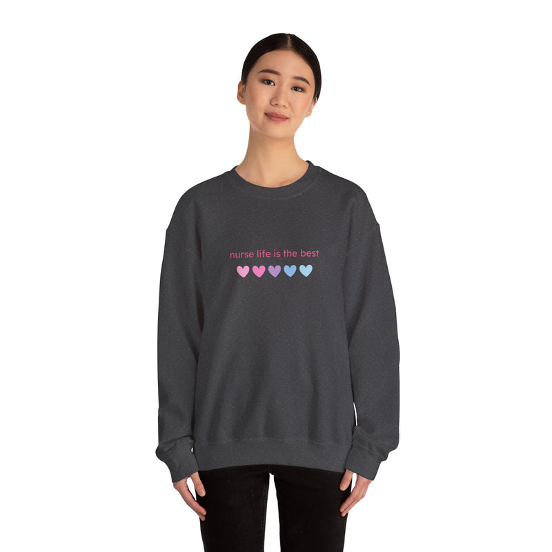 Nurse Life is Best Heavy Blend™ Crewneck Sweatshirt