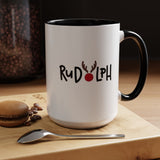 Rudolf Reindeer Accent Coffee Mug (11, 15oz)